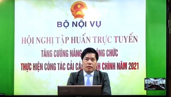 Hội nghị tập huấn trực tuyến cho công chức thực hiện công tác cải cách hành chính