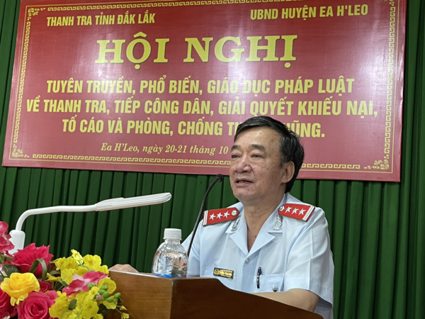 Thanh tra tỉnh tổ chức Hội nghị tuyên truyền phổ biến pháp luật năm 2022 tại UBND huyện Ea H’Leo .