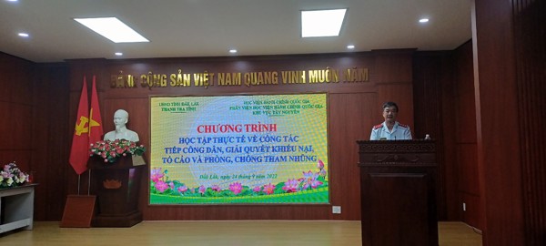 Trao đổi kinh nghiệm thực tế về công tác tiếp công dân, giải quyết KNTC và PCTN tại Thanh tra tỉnh Đắk Lắk 