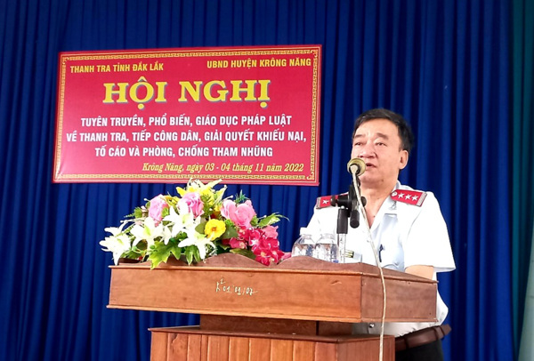 Thanh tra tỉnh tổ chức Hội nghị tuyên truyền phổ biến pháp luật tại UBND huyện Krông Năng.