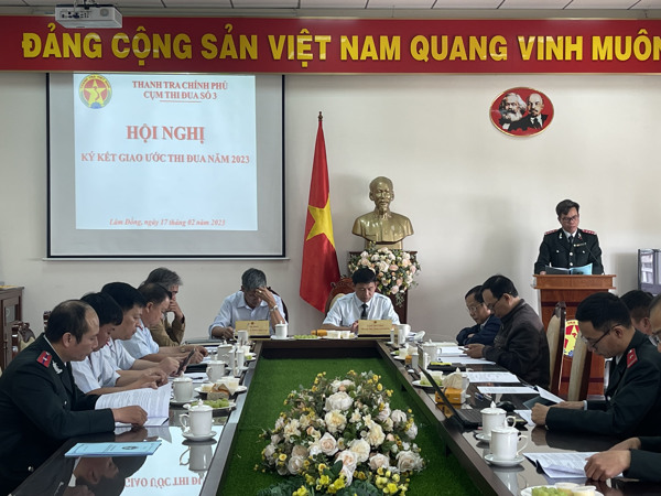 Cụm thi đua số III - Thanh tra Chính phủ (Thanh tra các tỉnh Tây Nguyên) Tổ chức Ký kết giao ước thi đua năm 2023