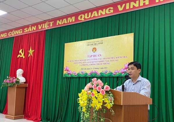 Thanh tra tỉnh triển khai ứng dụng công nghệ thông tin phục vụ Quản lý công tác thanh tra, kiểm tra, tiếp công dân, giải quyết khiếu nại tố cáo và phòng, chống tham nhũng trên địa bàn tỉnh Đắk Lắk.