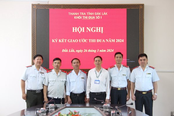 Khối thi đua số I ngành thanh tra tỉnh Đắk Lắk ký kết giao ước thi đua năm 2024