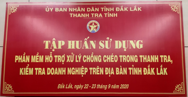 Tập huấn sử dụng Phần mềm hỗ trợ xử lý chồng chéo thanh tra, kiểm tra doanh nghiệp trên địa bàn tỉnh Đắk Lắk