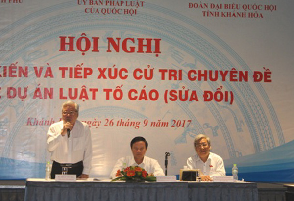 Hội nghị lấy ý kiến về Dự án Luật Tố cáo (sửa đổi)