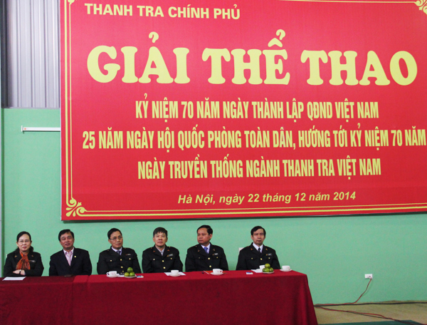 Thanh tra Chính phủ tổ chức Giải thể thao chào mừng ngày thành lập QĐND VN hướng tới kỷ niệm 70 năm ngày truyền thống ngành Thanh tra